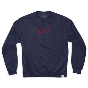 GIRL (RED) TUESDAY Crewneck Sweatshirt Navy Size S